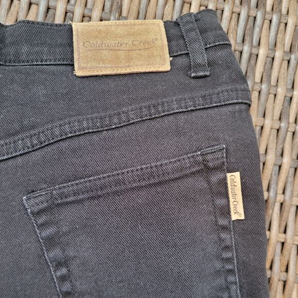 VINTAGE Coldwater Creek Black Mom Jeans 10 High Rise Straight Leg Relaxed Thick - Picture 4 of 9